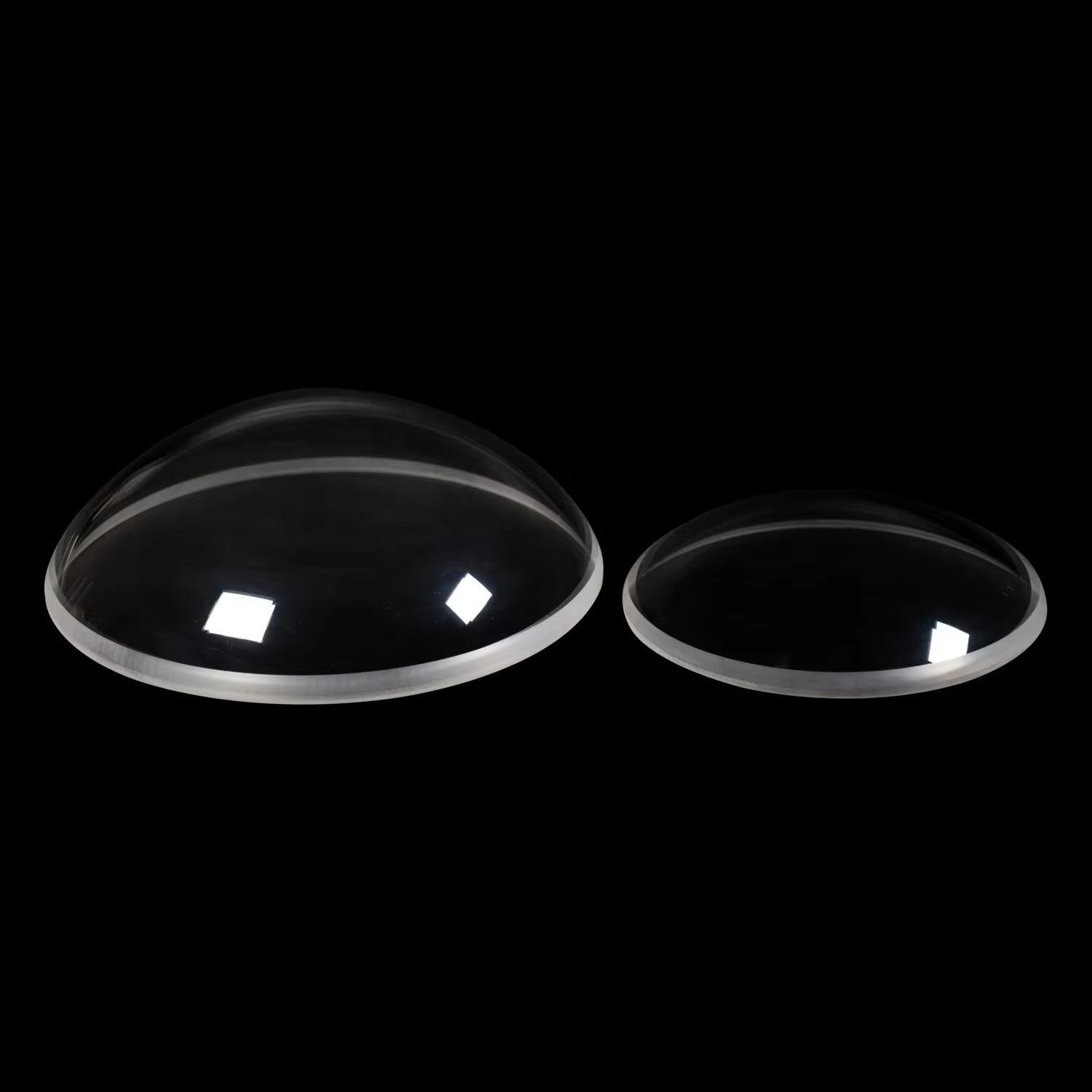 Sapphire hemispherical lens for surveillance camera and sensor protection