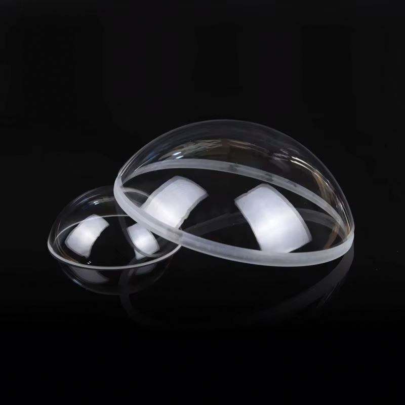Custom AR coated sapphire hemispherical lens for infrared transparent optical dome applications