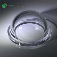 Optical Glass Custom Flanged Fused Silica Hemispherical Dome Lens