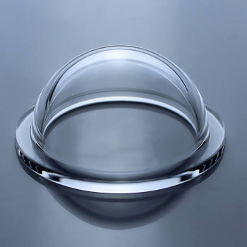Optical Glass Custom Flanged Fused Silica Hemispherical Dome Lens