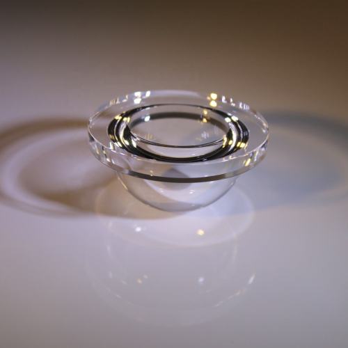 Optical Glass Custom Flanged Fused Silica Hemispherical Dome Lens
