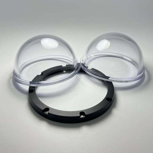 Optical Glass Custom Flanged Hemispherical Camera Glass Dome