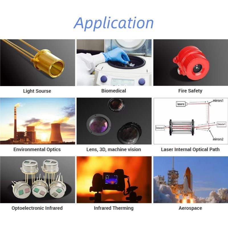 LWIR infrared optics used in laser thermal imaging aerospace and medical applications