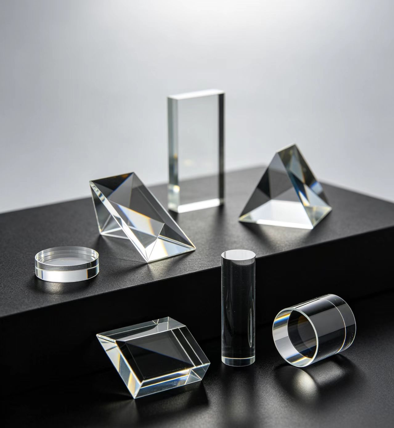 Customized optical prism lens glass