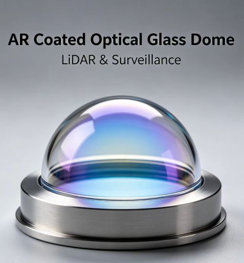 AR Coated Optical Glass Dome | Anti-Glare for LiDAR & Surveillance