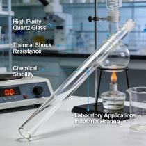 Laboratory High Temperature Quartz Tube | Heat & Corrosion Resistant Fused Silica Tubing