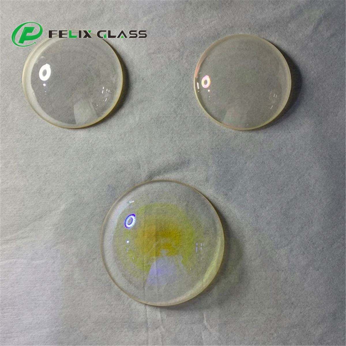 Sapphire Optical Dome with multi-step flange edge, alumina single crystal sapphire hemispherical dome for aerospace infrared camera, custom aperture and anti-reflection coating available from Felix Glass