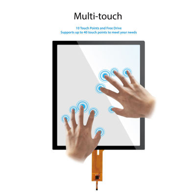2-32 Inch Custom Projected Capacitive Touch Screen Panel 10-40 Multi Touch Points Support AG AR AF Coating