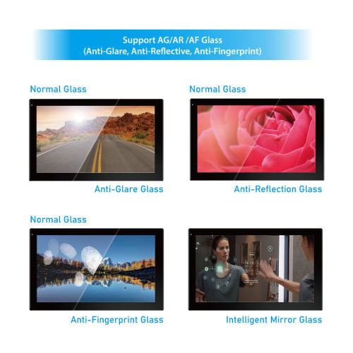 2-32 Inch Custom Projected Capacitive Touch Screen Panel 10-40 Multi Touch Points Support AG AR AF Coating