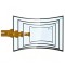 Custom R1500 R2000 Curved Cover Glass industrial display cover | C/J Edge Tempered Touch Glass