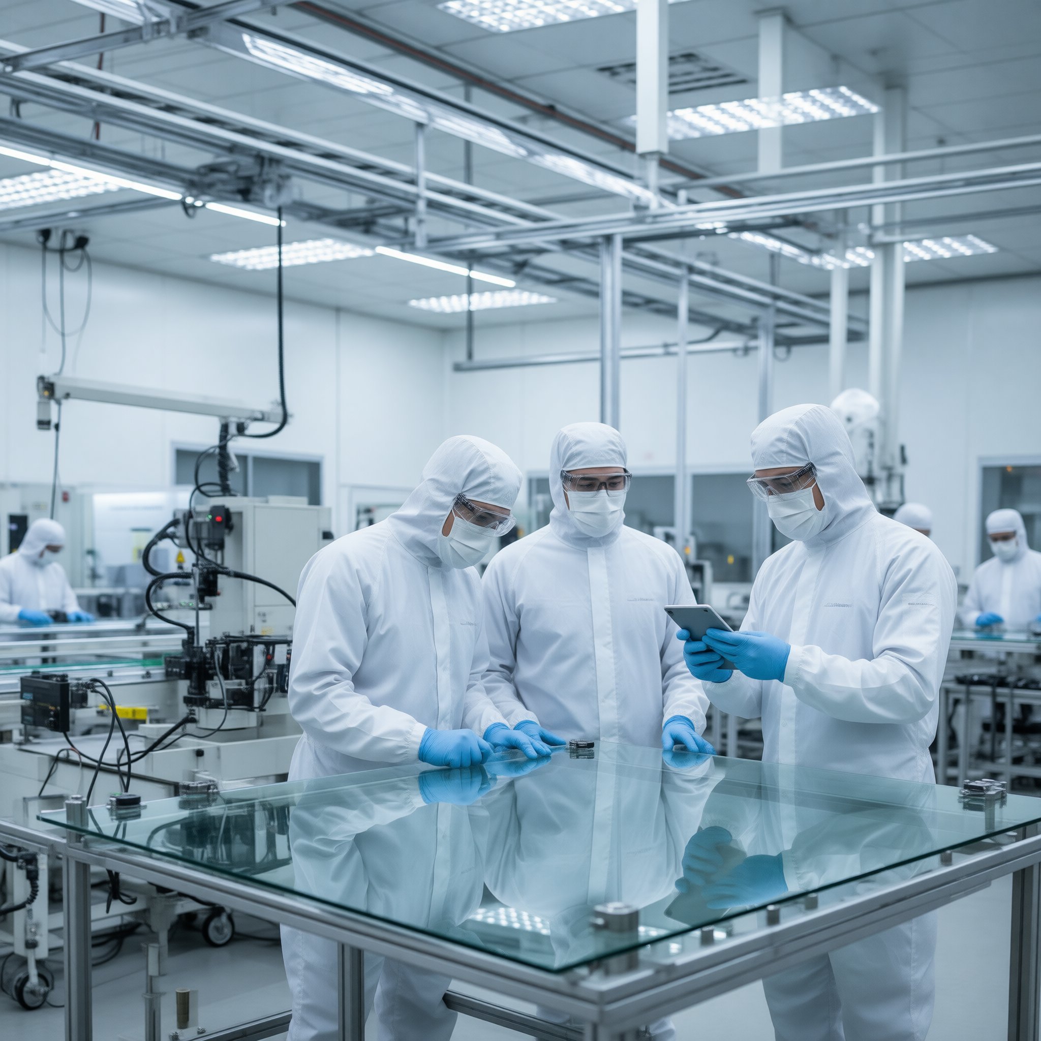 Felix Glass quality inspection in factory
