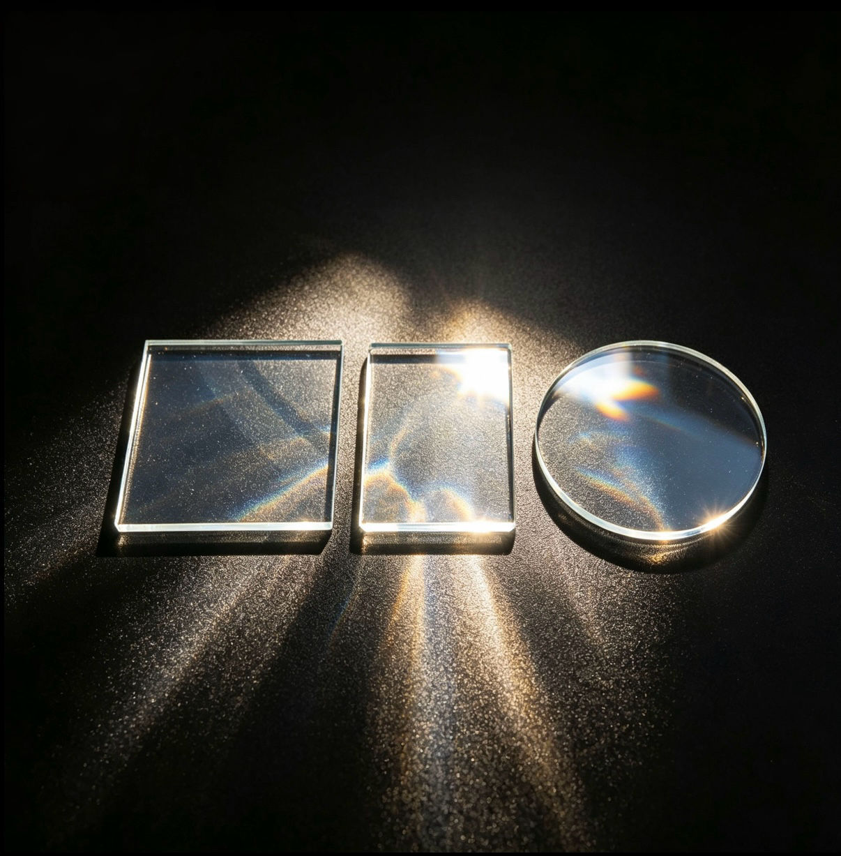 round square and rectangular fused silica quartz glass plates
