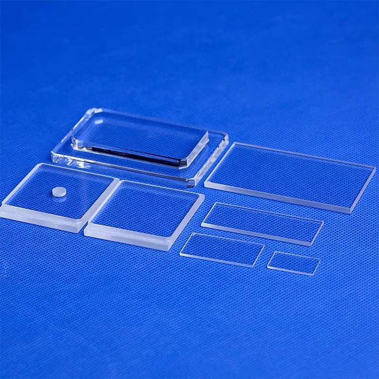 Felix Glass full assortment square & rectangular fused silica quartz plates with step blank, customizable thickness, size and hole position for UV industrial optical equipment