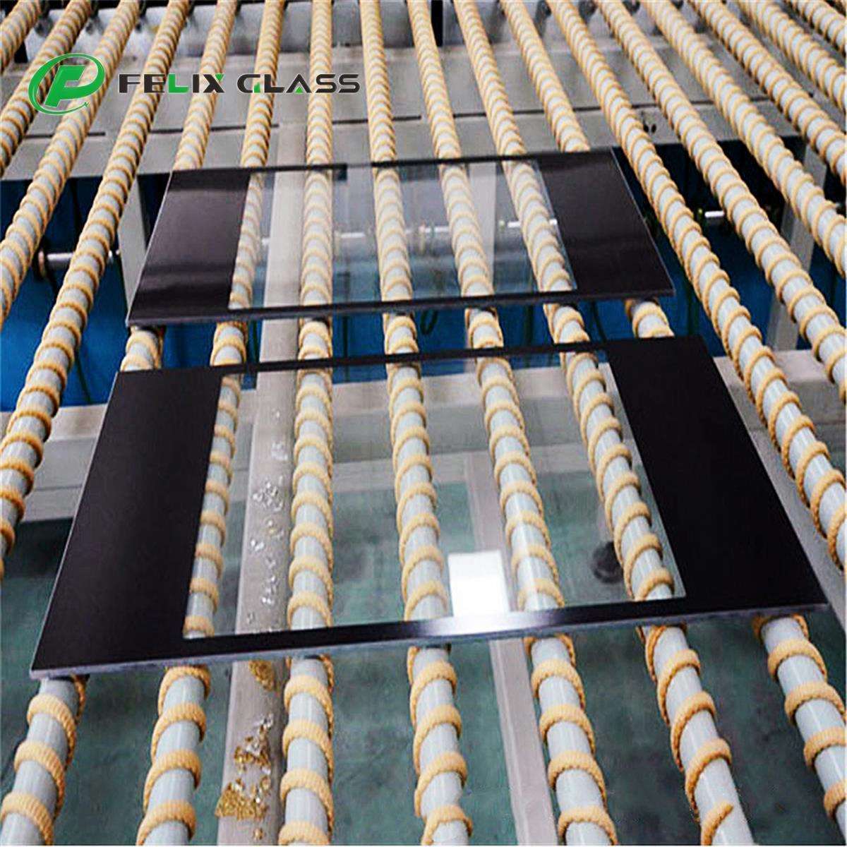 Felix Glass factory tempering production line for black silk screen custom touch glass panels, high temperature tempered anti-break touch cover glass for smart control devices