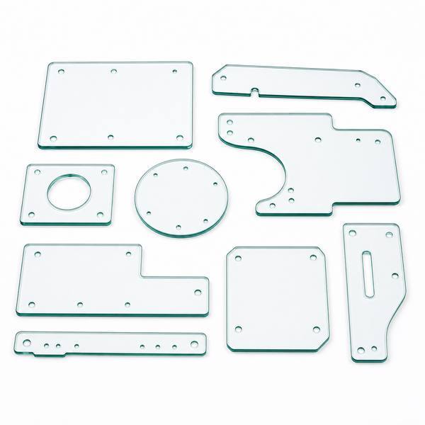 Custom industrial flat glass panels in multiple shapes and sizes
