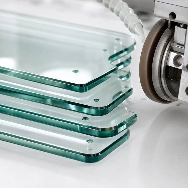 Polished edge custom flat glass panel sample