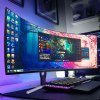 Custom Curved Tempered Cover Glass for Ultrawide Gaming Monitors | AG AR AF Coated Display Protective Panel