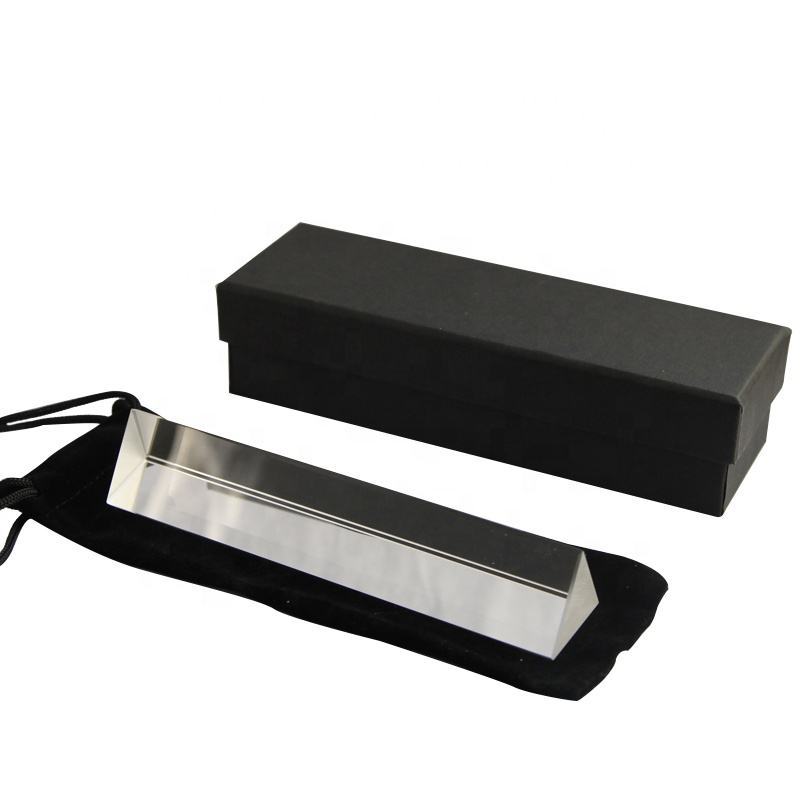 Finished long N-BK7 triangular optical prism inspection