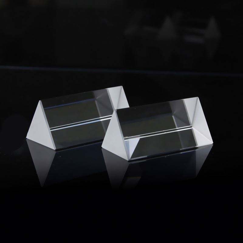 polished N-BK7 optical glass triangular prism for laboratory use