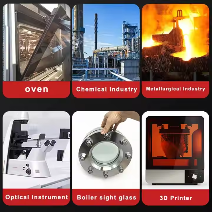 Felix Glass custom C-plane single crystal sapphire window for industrial furnace camera protection, high temperature anti-corrosion sapphire viewport with IR anti-reflection coating for thermal monitoring equipment