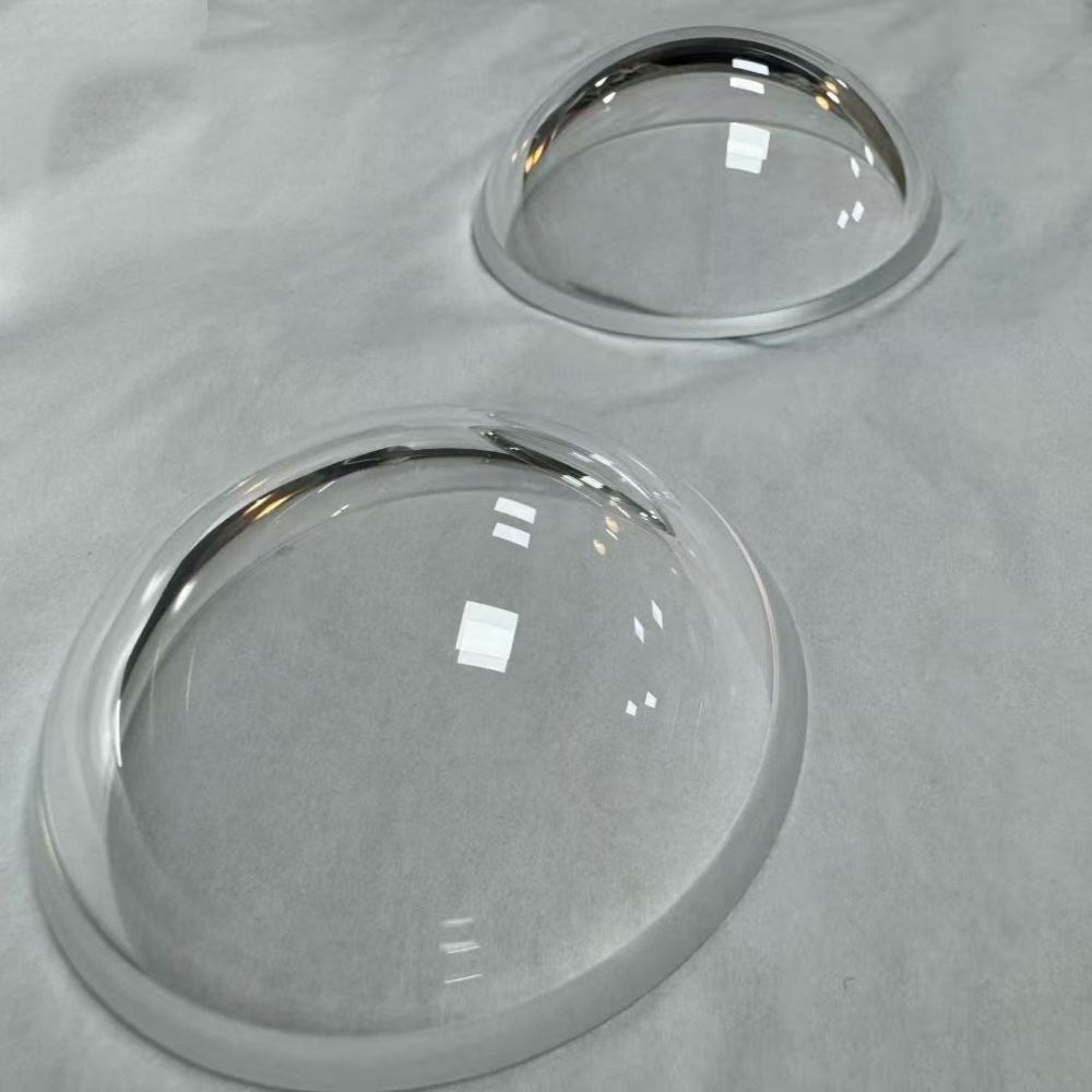 Bulk large diameter sapphire hemispherical dome viewports for deep sea detection equipment