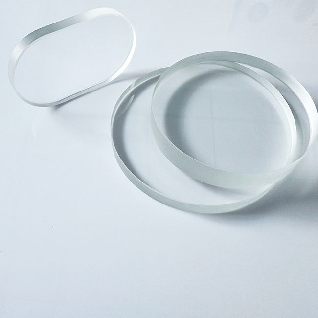 custom CNC machined sapphire sight window for flange and O-ring sealing assemblies