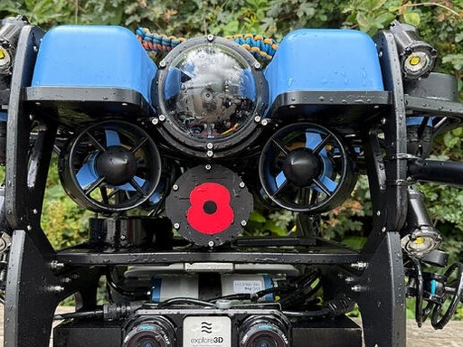 Offshore deep sea inspection ROV equipment fitted with scratch & corrosion resistant sapphire optical viewport for underwater imaging detection