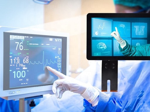 Sapphire touch cover installed on US medical detection instrument HMI