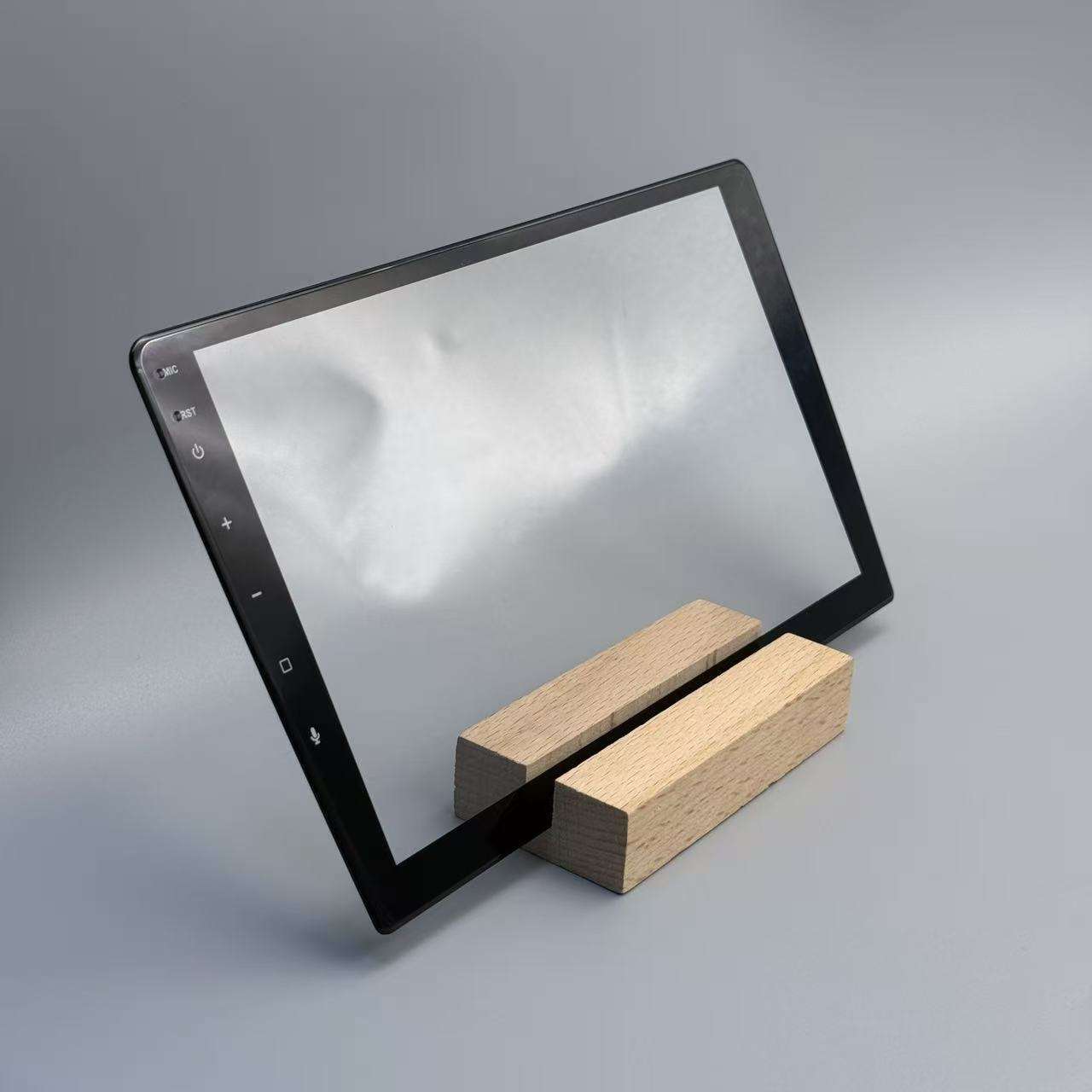 Silk printed custom display cover glass panel with black border