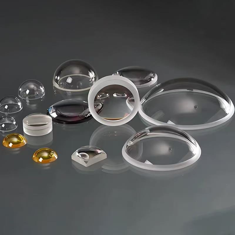 Mixed series custom optical dome, sapphire and BK7 glass lens samples for multiple optical systems