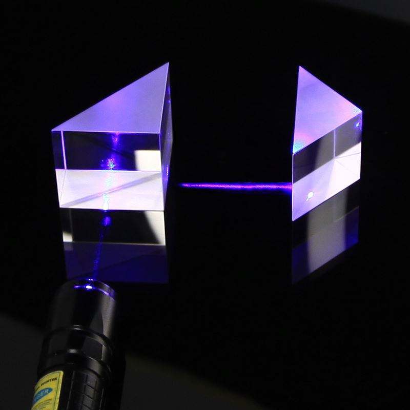 Precision polished N-BK7 equilateral triangular optical prism for laboratory optics