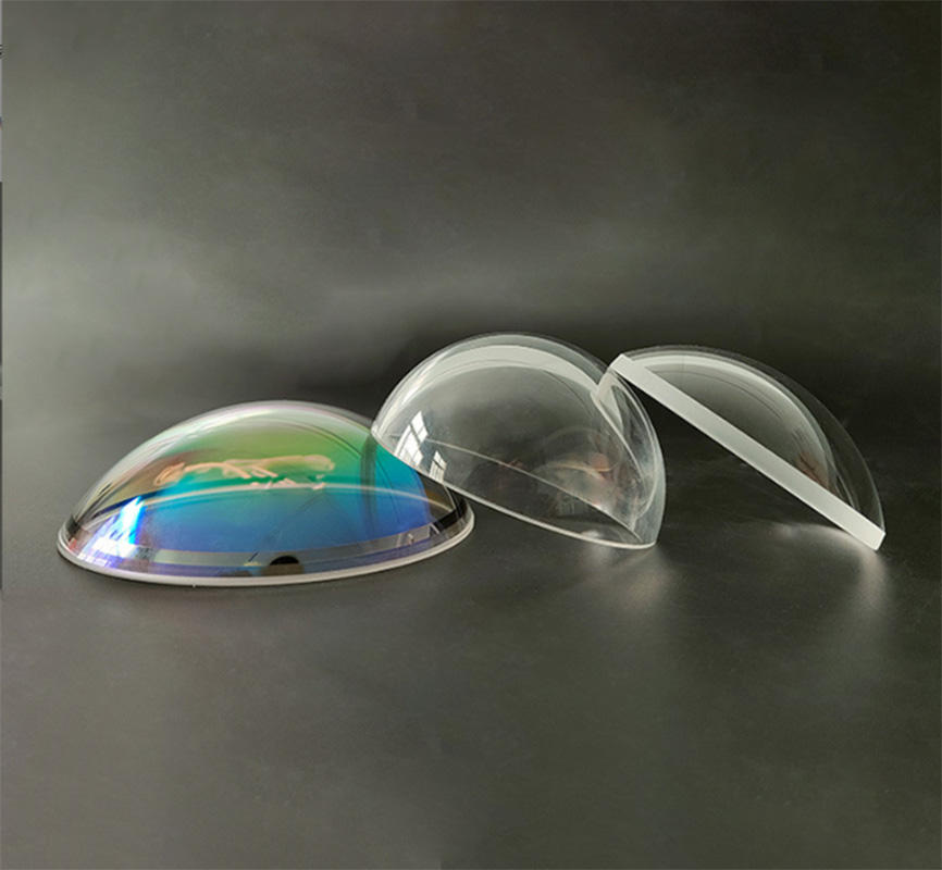 BBAR broadband anti‑reflection coated sapphire half sphere optical dome