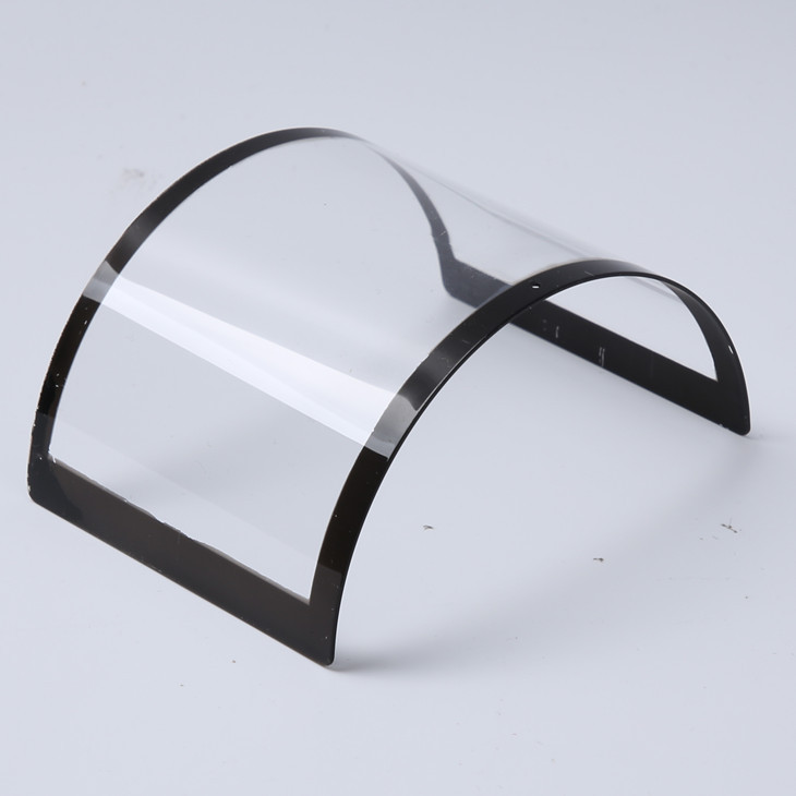 Custom curved industrial display glass