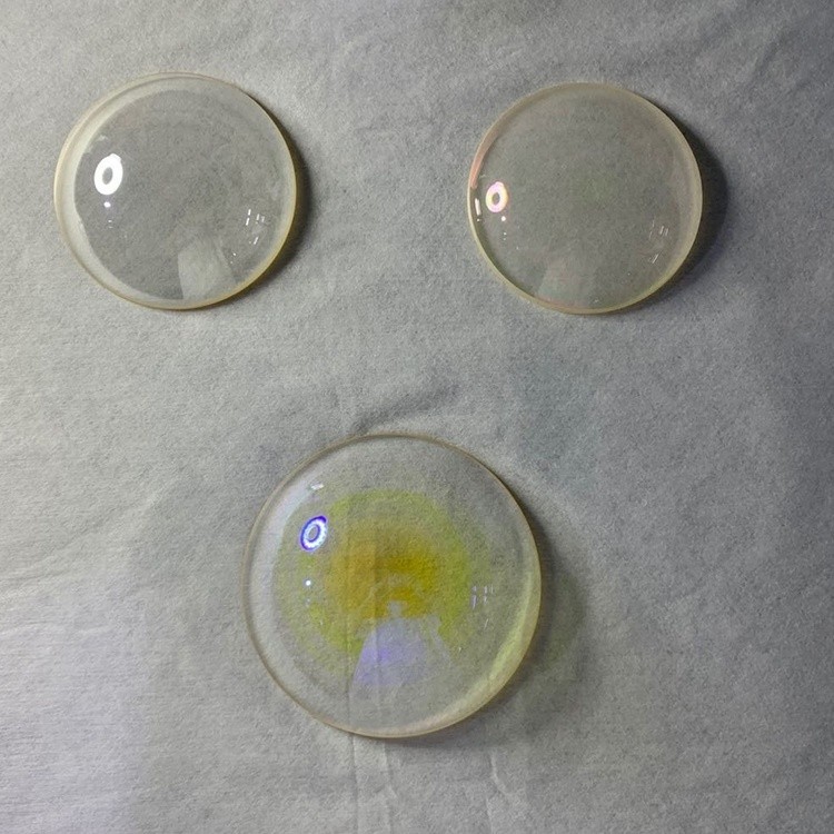 Batch of clear multispectral HIP ZnS plano-convex lenses for dual-band EO/IR systems