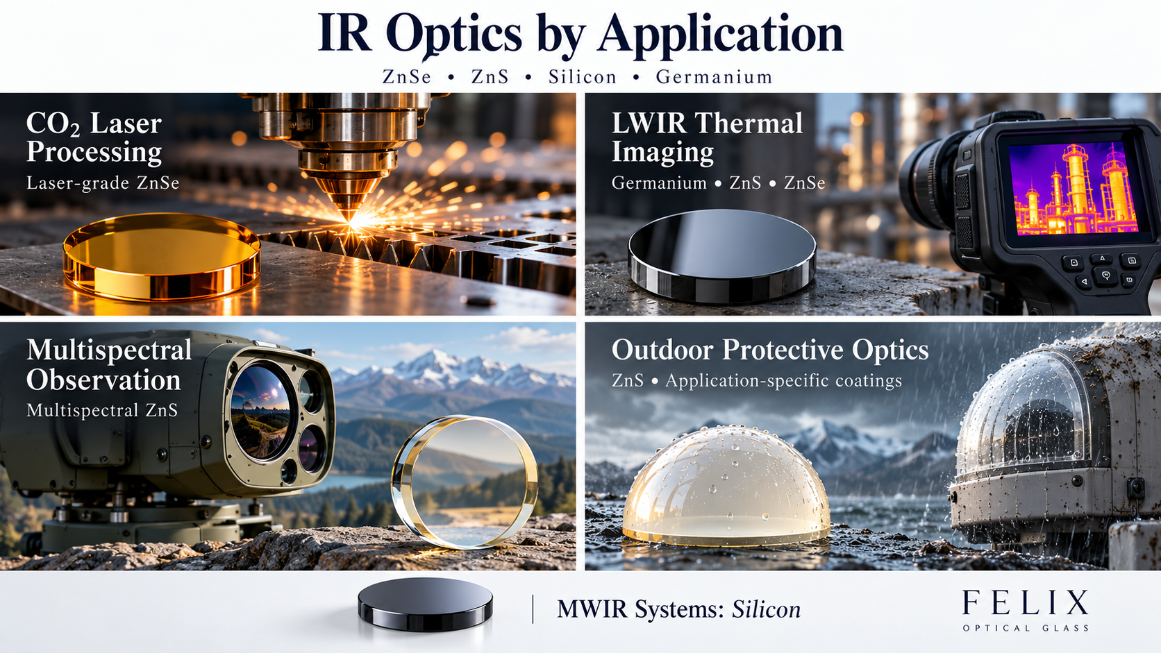 ZnSe ZnS Si Ge Optics Application Scenarios Felix Glass