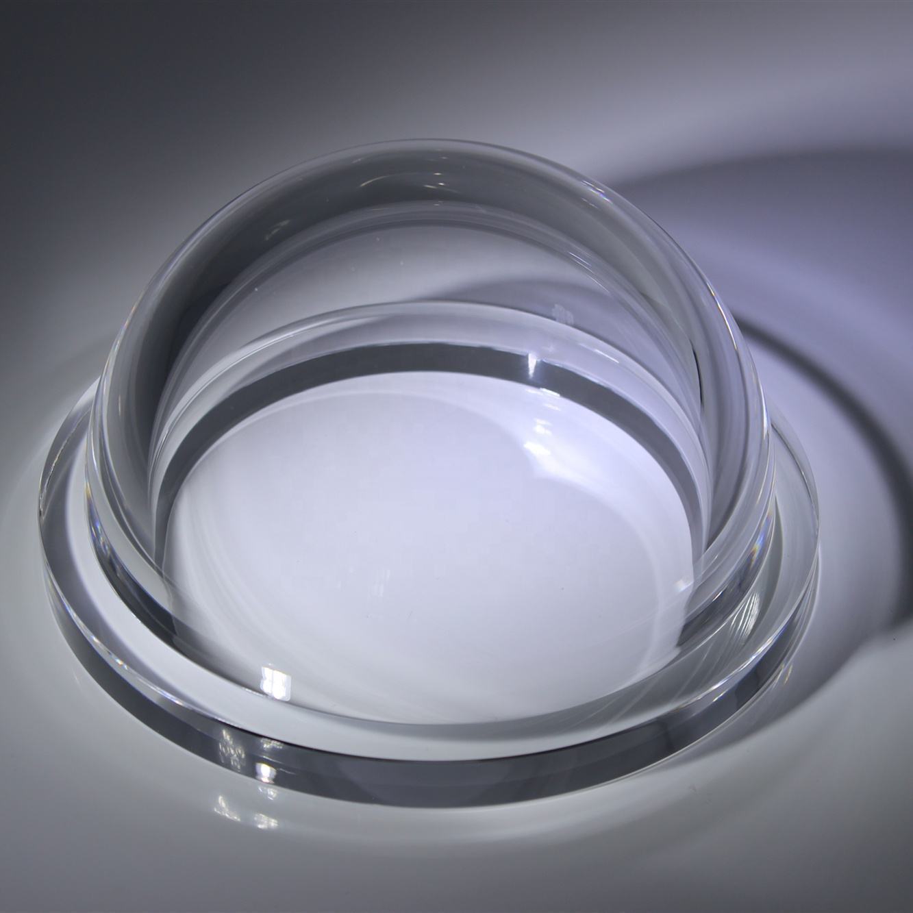 Felix Glass fused silica subsea dome port with integrated mounting flange