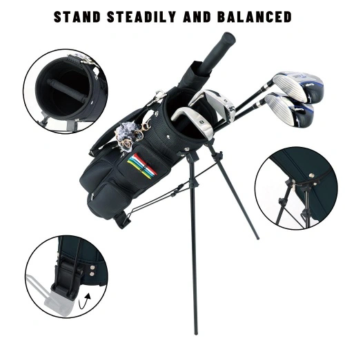 Golf bag hold six poles golf stand package