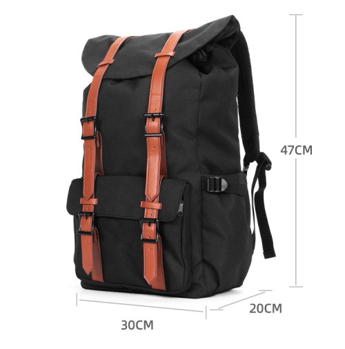 Customized high school computer schoolbag men's college student travel backpack Large capacity outdoor trend men's backpack