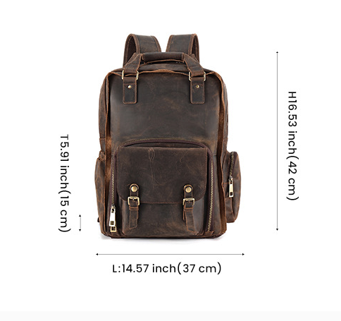 Custom advanced removable inline SLR Camera Bag Backpack Vintage leather outdoor camera bag