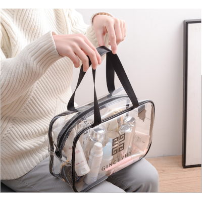 Clear Makeup Bag - Waterproof, Transparent Travel Organizer for Cosmetics & Toiletries