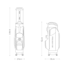 4-Wheel Push Golf Bag - Retractable Handle, Durable & Smooth Rolling for Courses and Travel