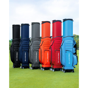 4-Wheel Push Golf Bag - Retractable Handle, Durable & Smooth Rolling for Courses and Travel