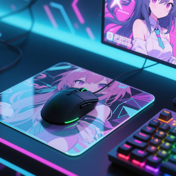 Custom Glass Mouse Pad Custom Size & Color Gaming