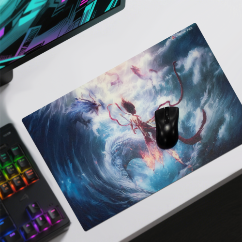 Custom Printed Tempered Glass Mouse Pad | Personalized Logo Picture Gaming Desk Mat