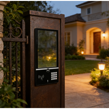 Custom Access Control & Intercom Glass Panel | Tempered AR Coated Touch Screen Cover with Keypad & RFID | FELIX GLASS