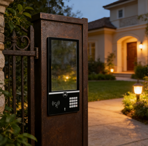 Custom Access Control & Intercom Glass Panel | Tempered AR Coated Touch Screen Cover with Keypad & RFID | FELIX GLASS