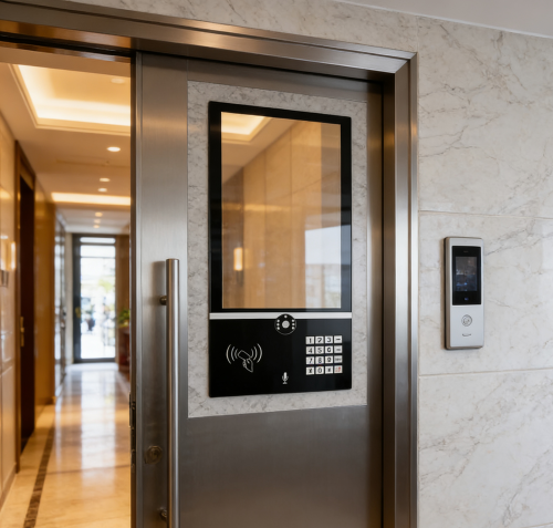 Custom Access Control & Intercom Glass Panel | Tempered AR Coated Touch Screen Cover with Keypad & RFID | FELIX GLASS