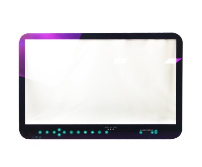 High Precision 2.5D Edge Chemically Strengthened Display Glass Panel | Custom AR/AF/AG Coated Touch Screen Cover for Industrial Equipment