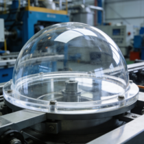 Custom Flanged Hemispherical Camera Glass Dome | AR Coated