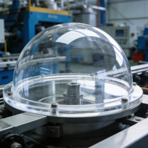Optical Glass Custom Flanged Hemispherical Camera Glass Dome